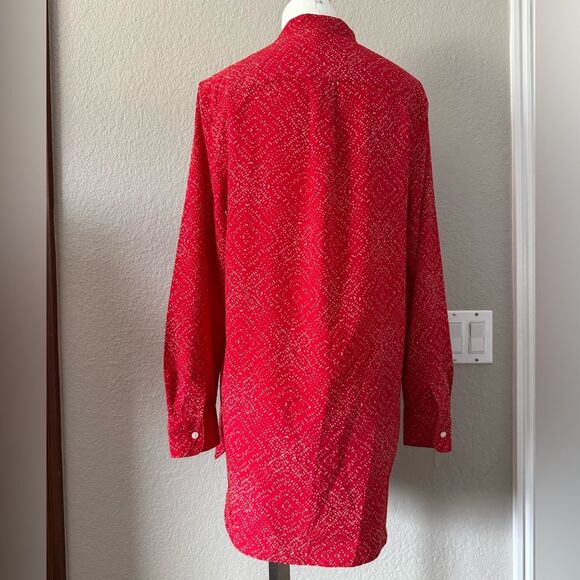 Lauren Ralph Lauren Red Patterned Blouse M Medium - Picture 4 of 8